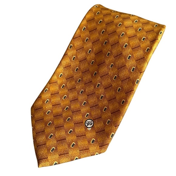 Versace Tie Vintage Gianni 90s Elegant Gold Patterned Formal Wedding 58” x 4” - Picture 1 of 10